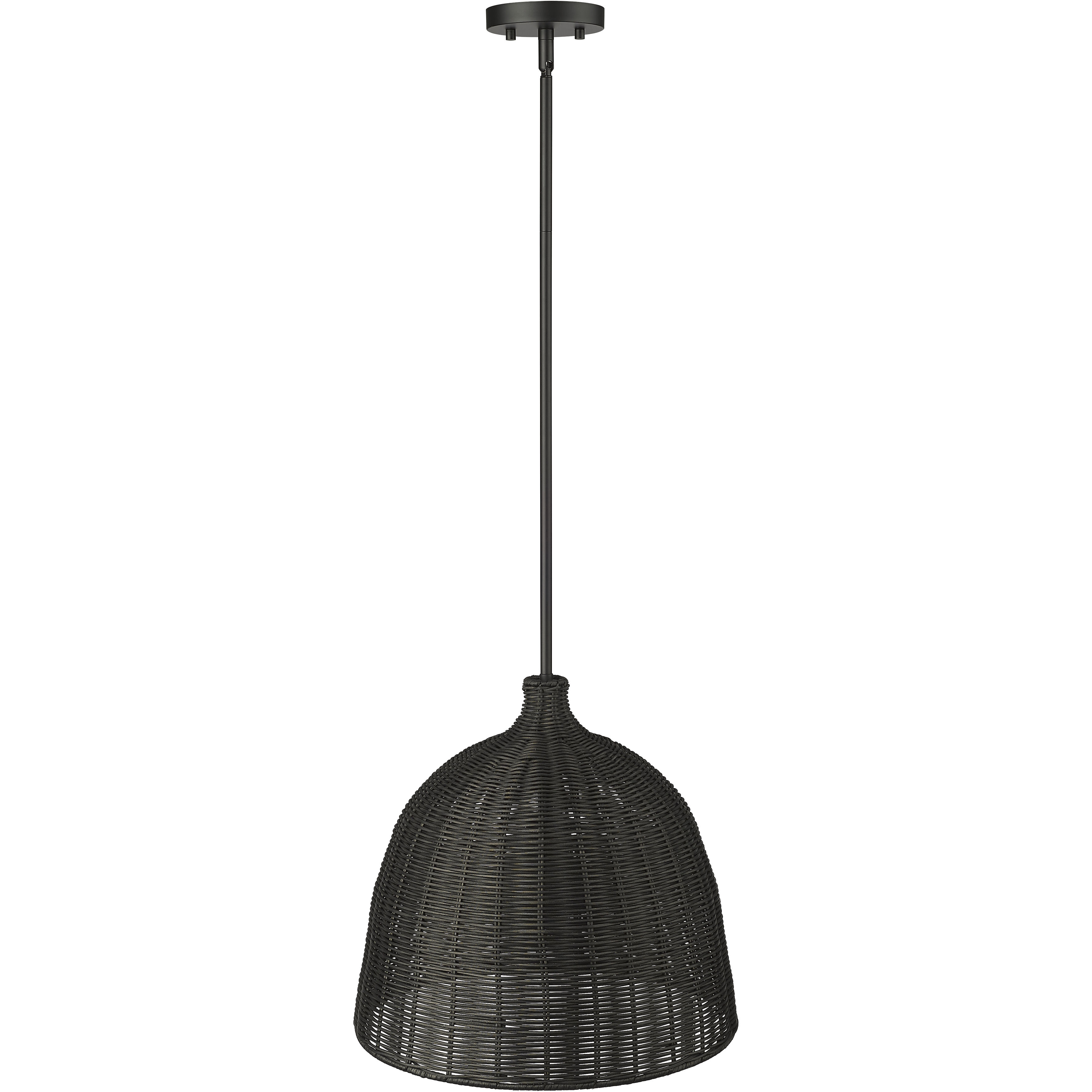 Elise 1 Light 16 inch Matte Black Indoor Pendant Ceiling Light